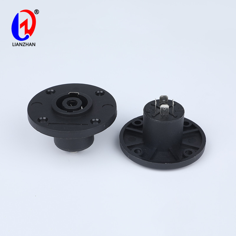 SpeakOn Connector Female Panel Mount Socket 4 Pole Audio Speaker Twist Lock Connector