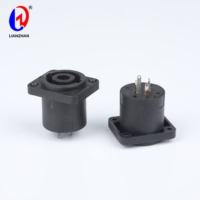 4 Pin Female Panel Mount Socket Twist Lock Speaker Connector Compatible With Neutrik SpeakOn