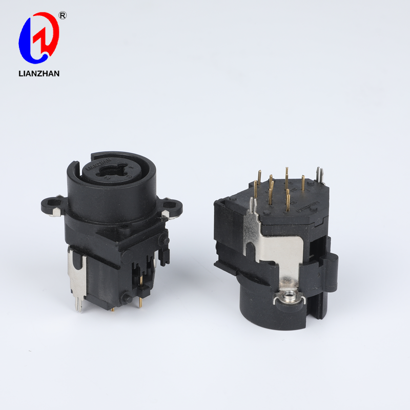3 Pole XLR Female PCB Mount Socket Combo 1/4″ Stereo Jack Connector