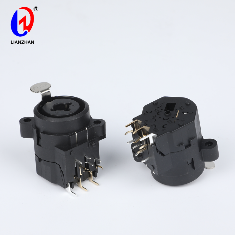 Audio Combo XLR 6.35mm Jack Connector 3 Pole Female Chassis Socket With 1/4″ Stereo Jack