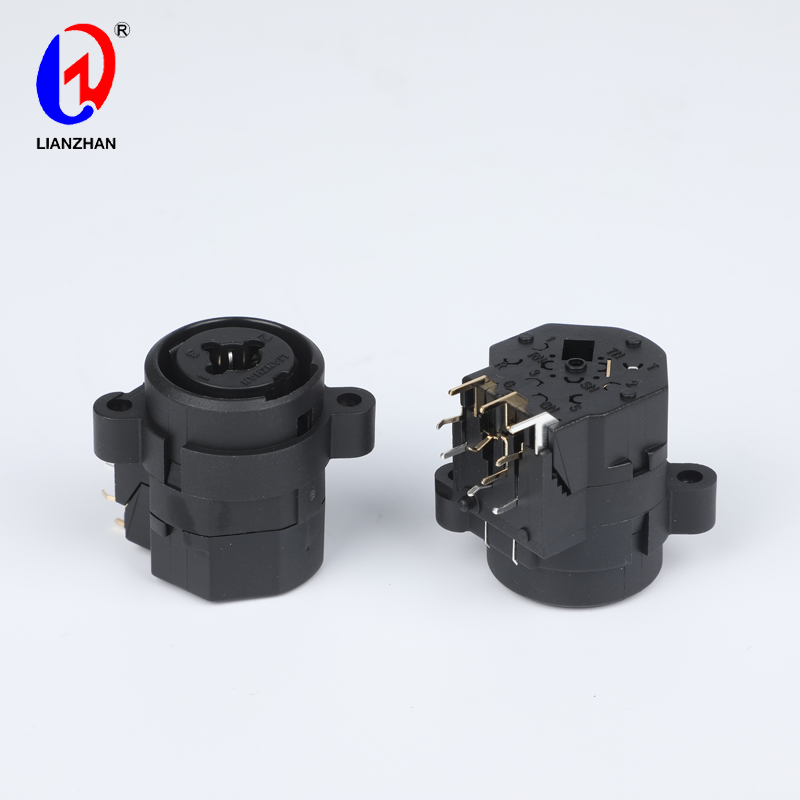 Audio Right Angle Pin Connector XLR Female Combo Connector With 1/4″ Stereo Jack