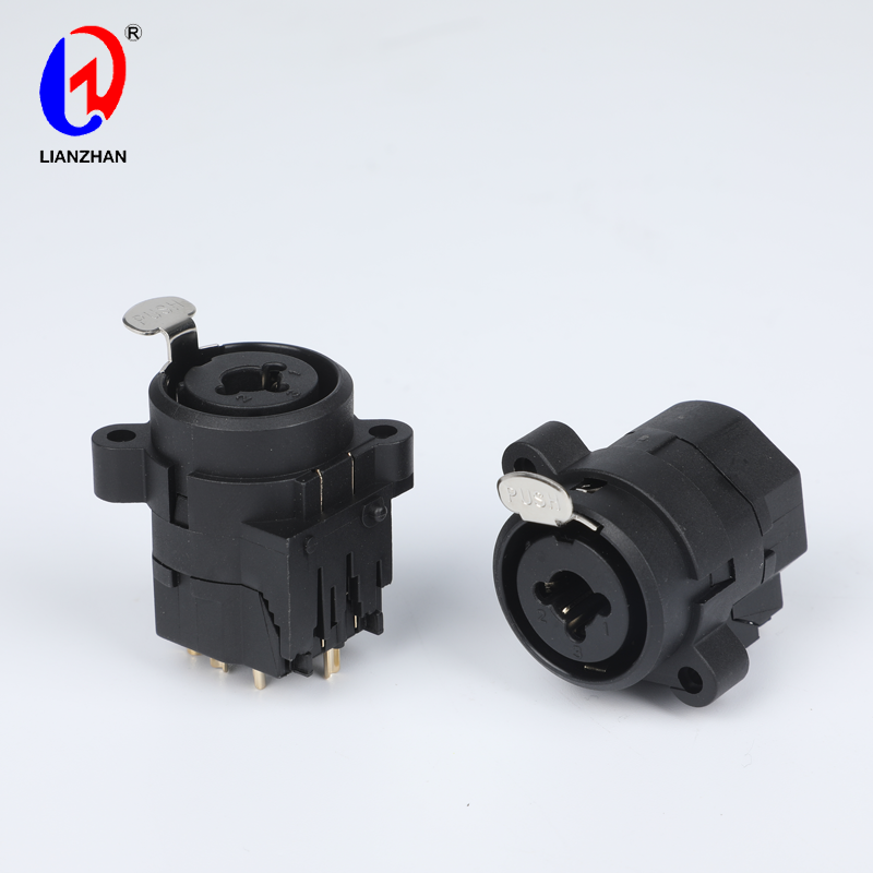 Audio XLR Socket 3 Pole Female Combo 1/4″ Stereo Jack Chassis Mount XLR Connector