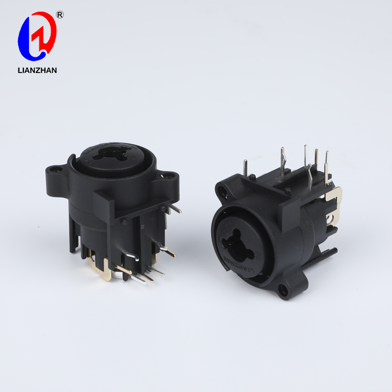 XLR Female 3 Pin Receptacle With 6.35mm Mono Jack Chassis Mount Connector