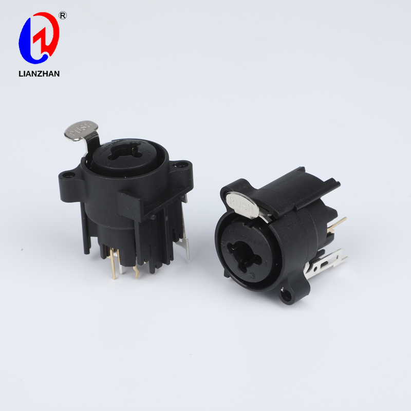 XLR Gold Plated Socket 3 Way Female Panel Mount Connector Combo 1/4″ Stereo Jack