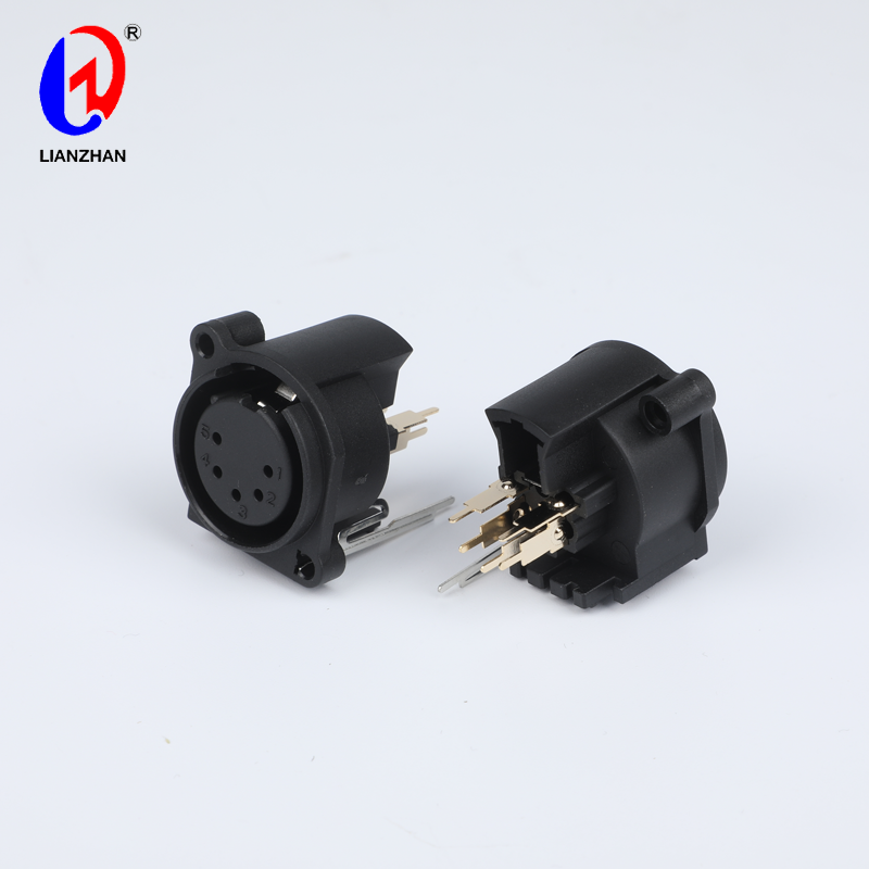 XLR 5 Pin Female Audio Speaker Jack Socket Chassis Panel Mount Connector