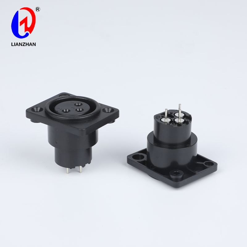 XLR Female Jack Panel Mount Socket Connector 3 Pole Audio Speaker Connector