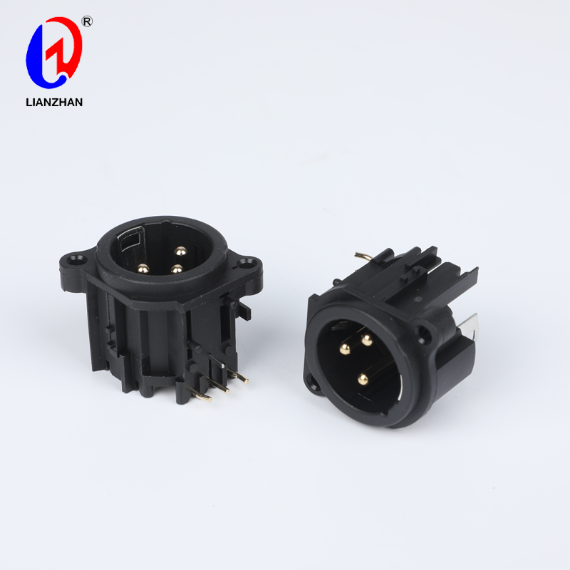 XLR Male 3 Pin Chassis Panel Mount Jacks Audio Studio Socket Connector