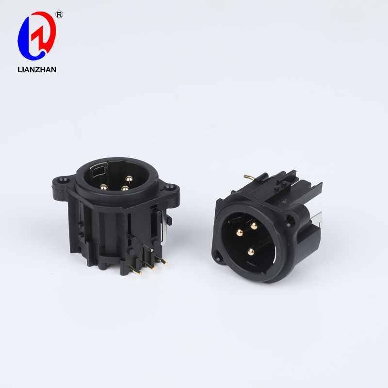 XLR Male Chassis Connector 3-Pin XLR Panel Mount Audio Connector