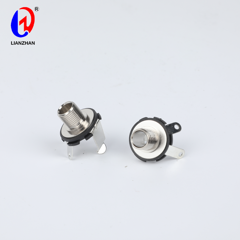 6.35mm Microphone Mono TS Socket Female Panel Mount Phone Jack Connector
