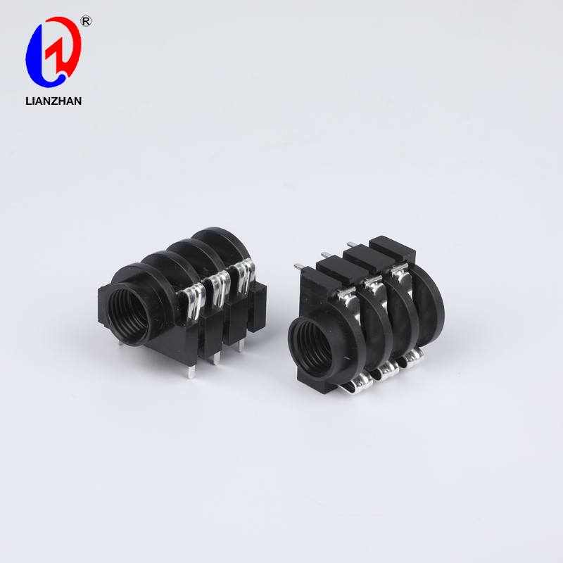 PCB Mount 6.35mm Headphone Jack 6 Pin Female Audio Video Stereo Jack Socket Connector