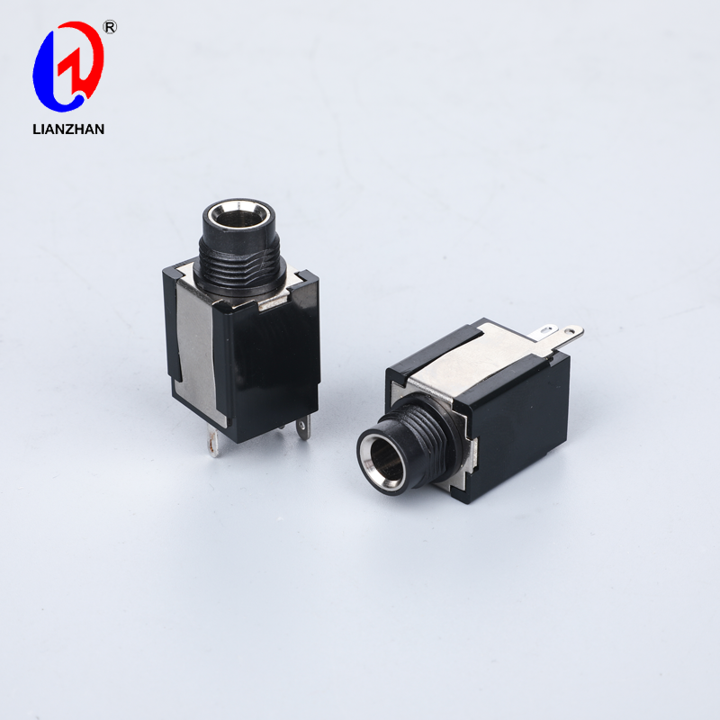 6.35mm Headphone Jack 3 Pin Audio Female Socket PCB Panel Mount Connector
