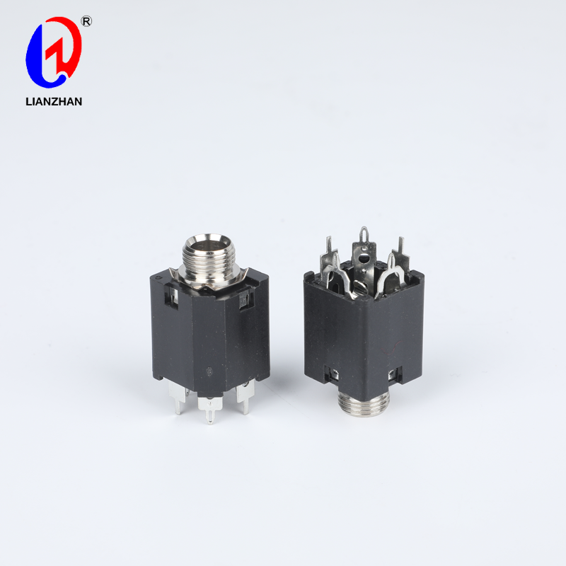 5 Pin Headphone Female Socket 1/4 Inch Panel Mount Audio Stereo Jack Connector