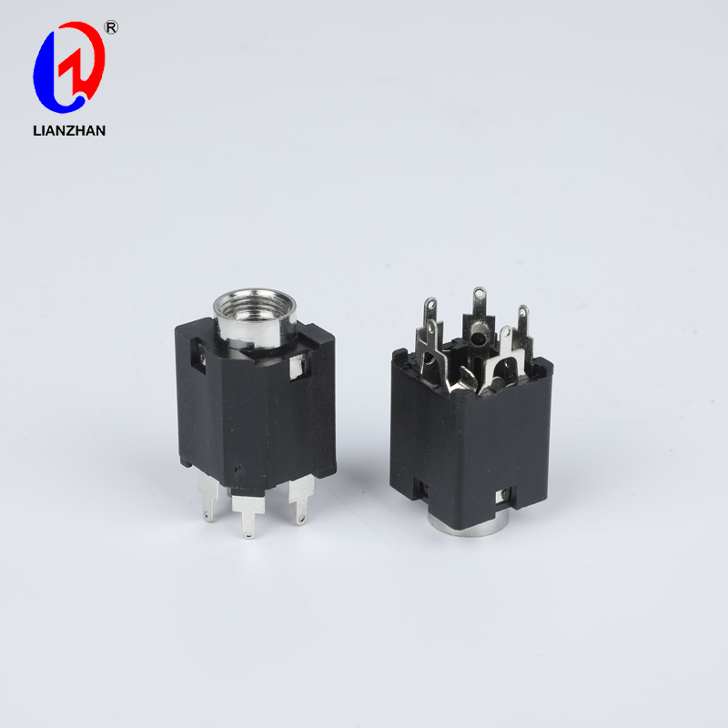 1/4″ Stereo Headphone Jack Socket 5 Pin Female Panel Mount Audio Jack Connector