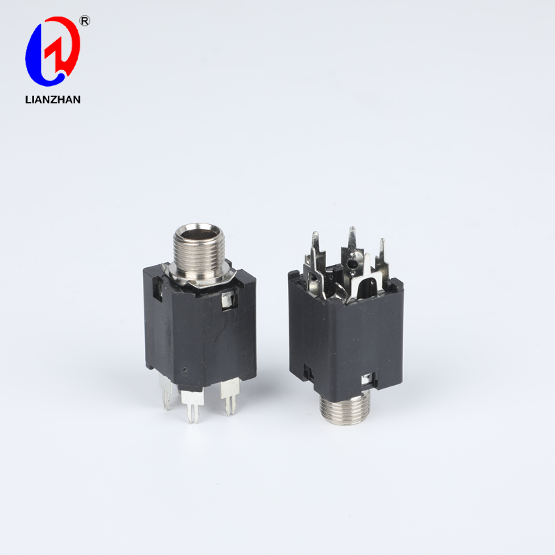 Audio Jack 5 Pin 6.35mm Socket Headphone Stereo Panel Mount Jack Connector
